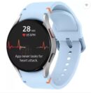 Samsung Galaxy Watch FE, 40mm BT, Sapphire Crystal Display, Sleep Coach, Fall Detection (Silver Strap, Small)