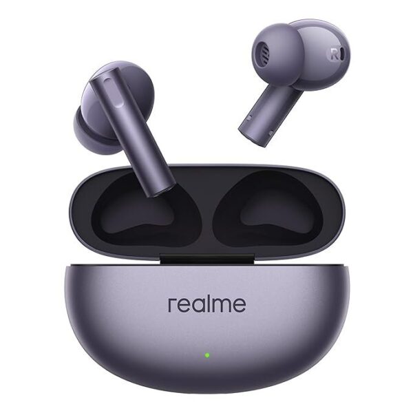 realme Buds Air 6 TWS in Ear Earbuds with 12.4 mm Deep Bass Driver, 40 Hours Play time, Fast Charge,50 dB ANC,LHDC 5.0, 55 ms Low Latency, IP55 Dust & Water Resistant, Bluetooth v5.3 (Royal Violet)