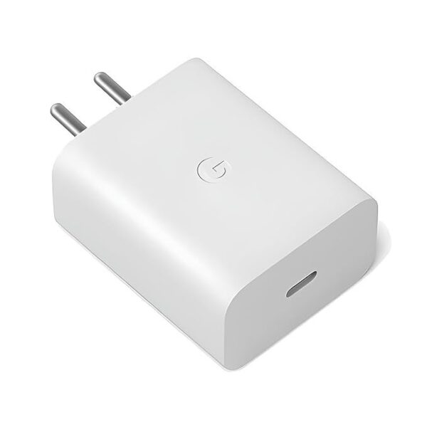 Google 30W Original Type C Fast Charging Power Adapter for Google 9 Pro XL/9 Pro/8 Pro/8/8a,7 Pro/7/7A, Pixel 6 Pro/6, Tablet/Chrome Books & Other USB C Devices Quick Charger Support - 30 watt, White