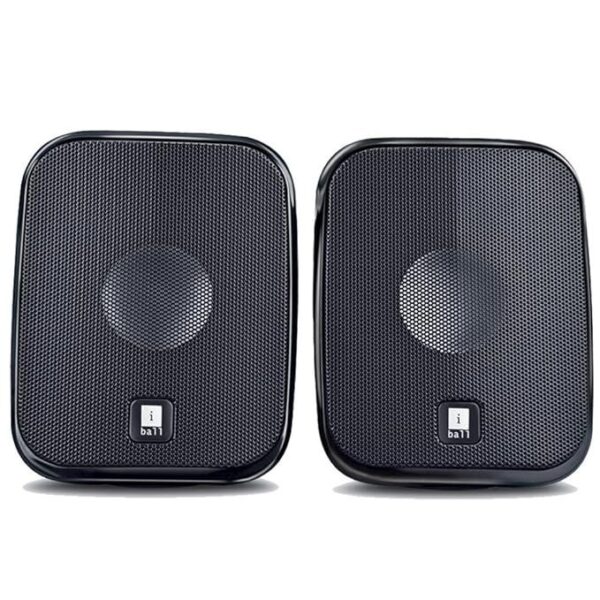 iBall Decor 9-2.0 USB Powered Computer Multimedia Speakers with in-line Volume Controller, Black d-3