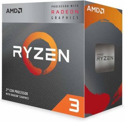 AMD Ryzen 3 3200G with Radeon Vega 8 Graphics (YD3200C5FHBOX) 3.6 Ghz Upto 4 GHz AM4 Socket 4 Cores 4 Threads 2 MB L2 4 MB L3 Desktop Processor??(Silver)